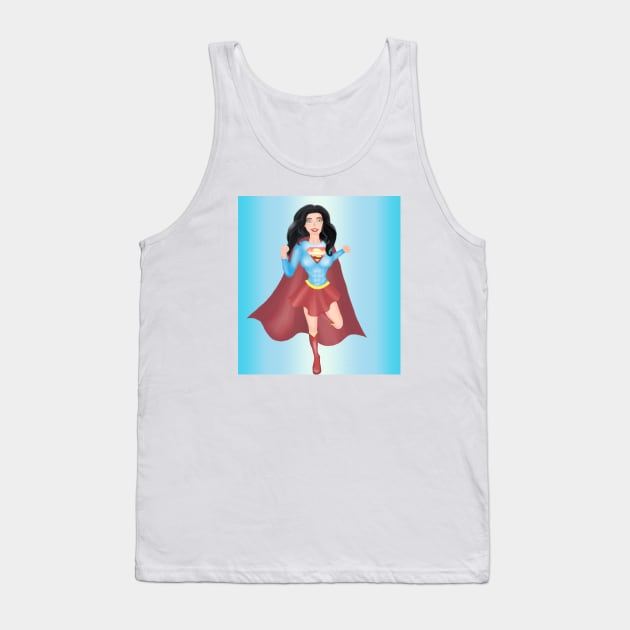 Lois Lane save the world as Superwoman Tank Top by Miss Shorty Arts